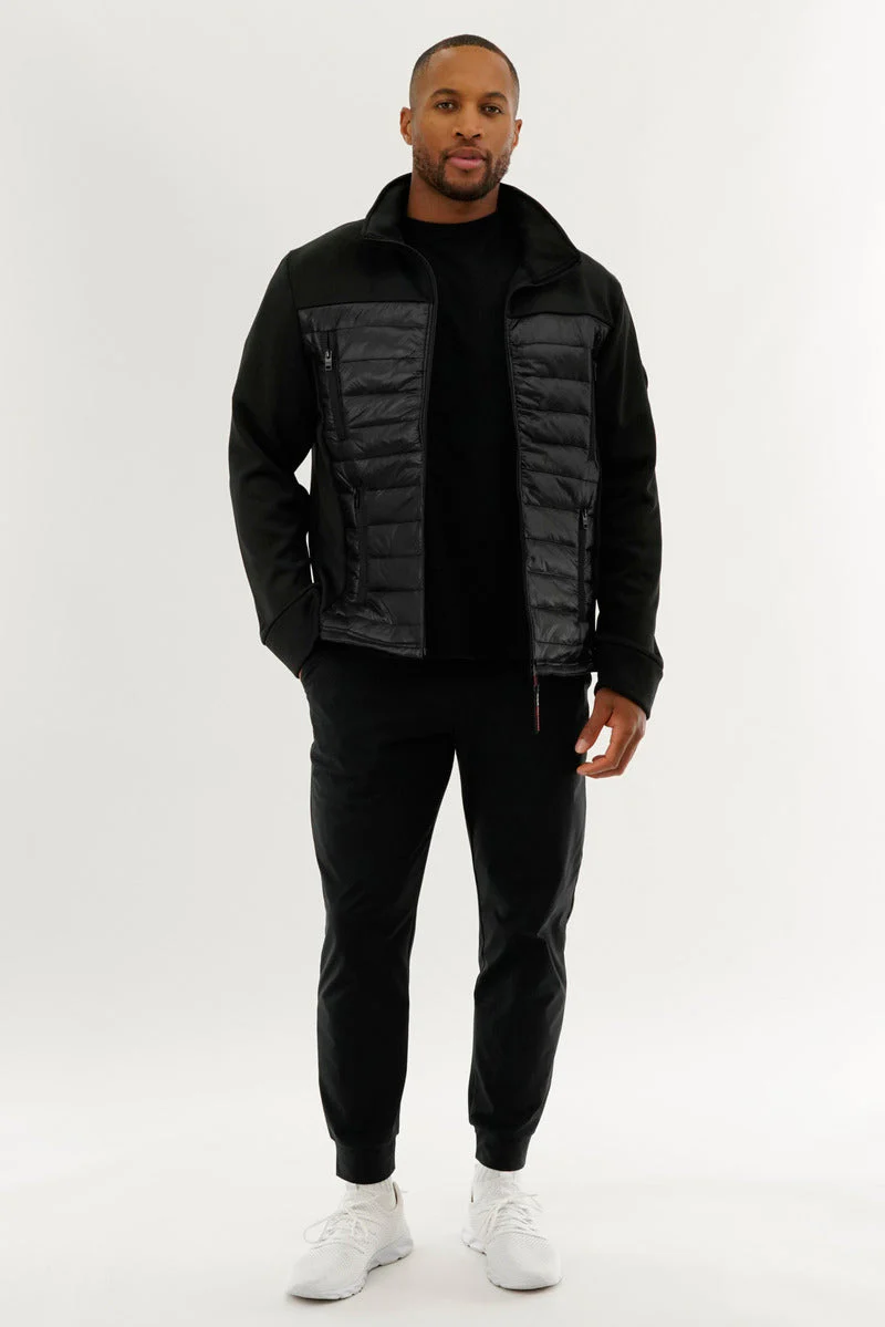 Canada Weather Gear Quilted Fleece Puffer Lightweight Jacket - Black - Image 5