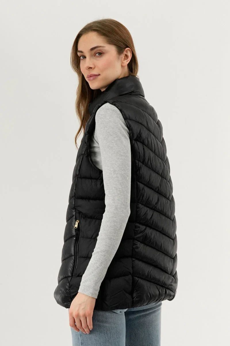 Canada Weather Gear Chevron Quilted Vest - Black - Image 3