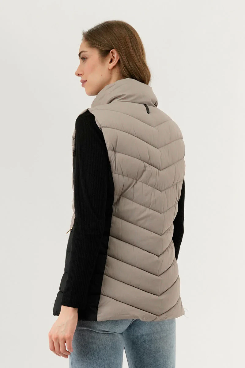 Canada Weather Gear Chevron Quilted Vest - Taupe - Image 3