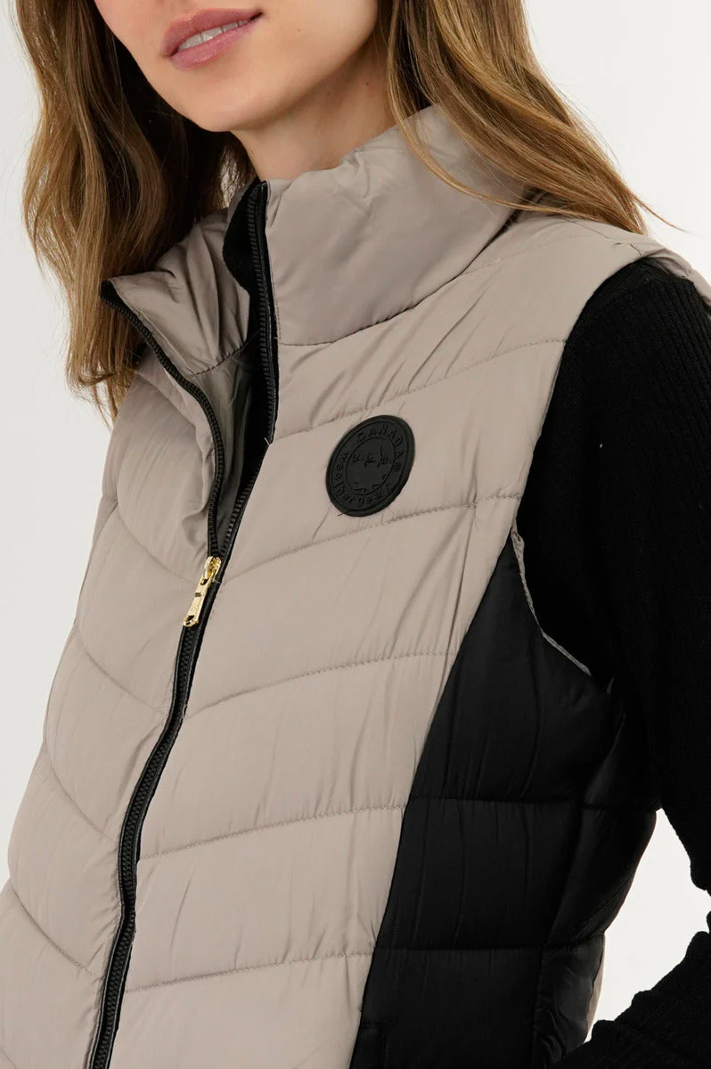 Canada Weather Gear Chevron Quilted Vest - Taupe - Image 4
