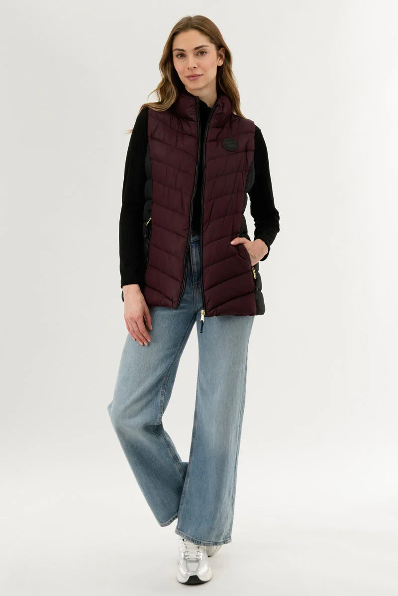 Canada Weather Gear Chevron Quilted Vest - Burgundy - Image 5