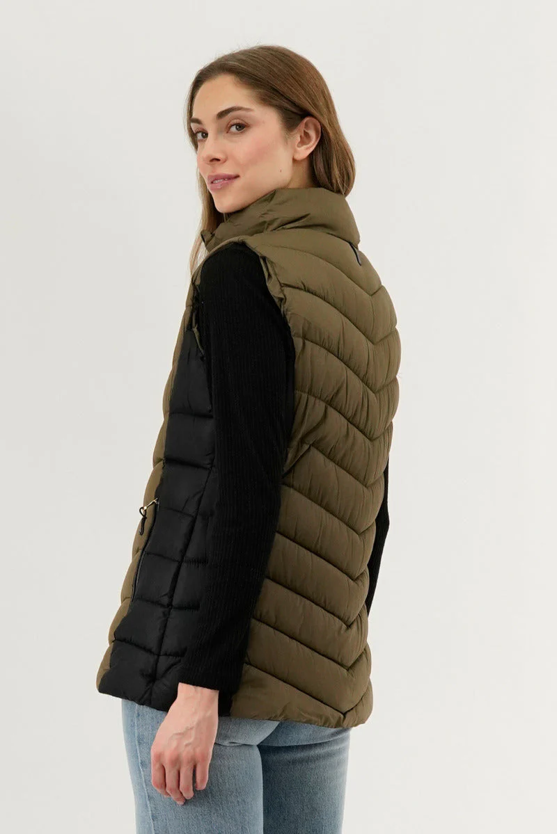 Canada Weather Gear Chevron Quilted Vest - Olive - Image 3