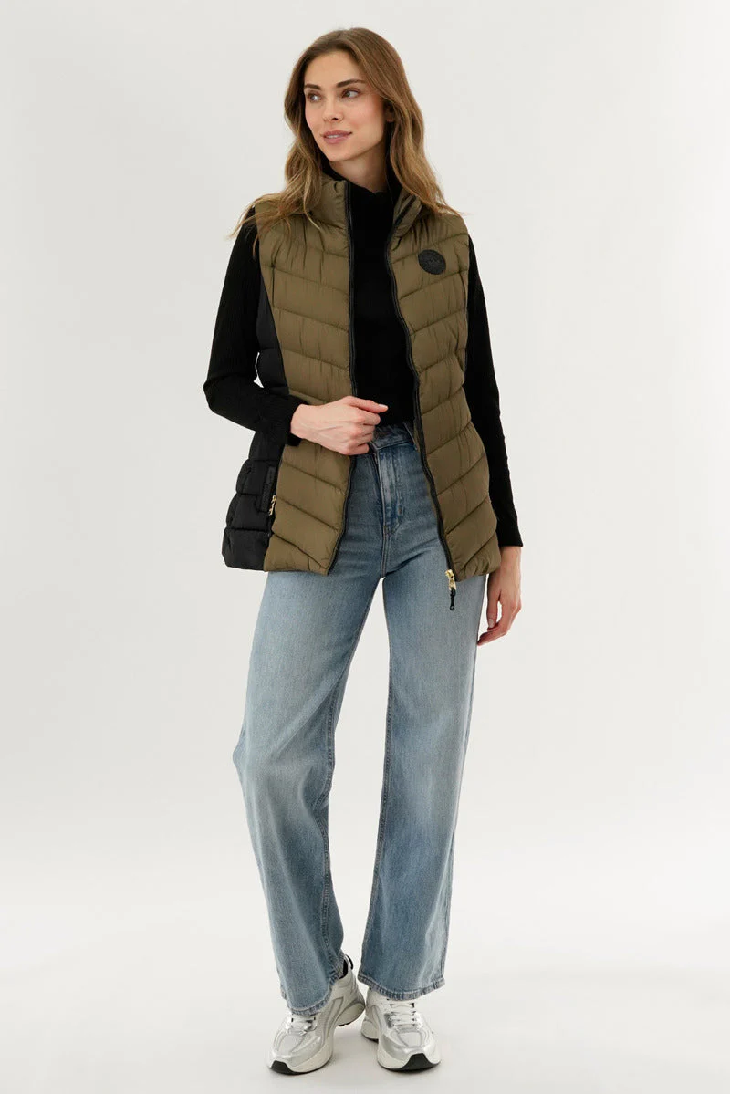 Canada Weather Gear Chevron Quilted Vest - Olive - Image 5