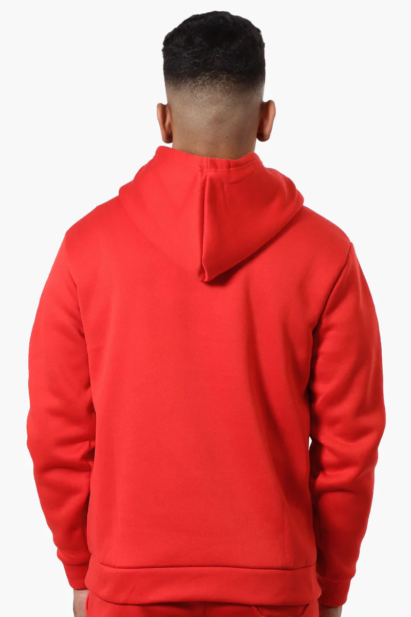 Canada Weather Gear Solid Embossed Logo Hoodie - Red - Image 3