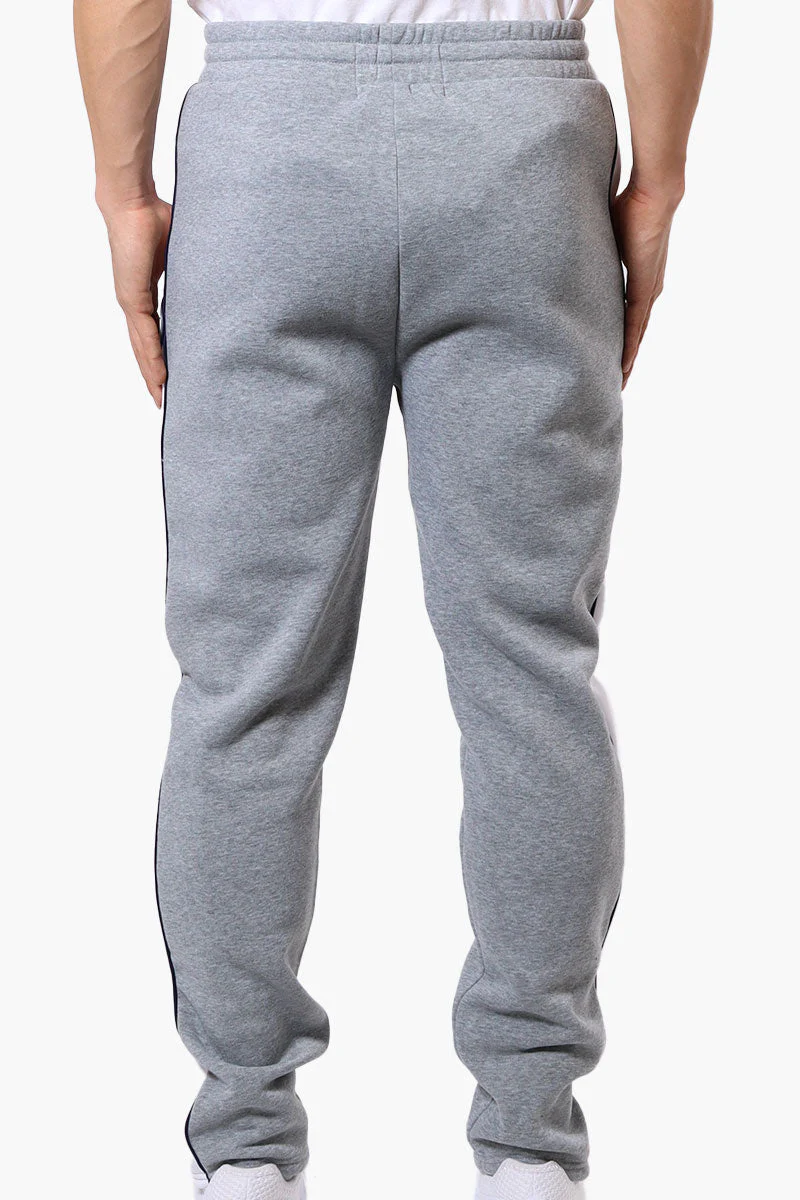 Essentials Super Triple Goose Side Stripe Tie Waist Sweatpants - Grey - Image 3