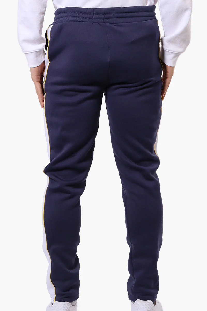 Essentials Super Triple Goose Side Stripe Tie Waist Sweatpants - Navy - Image 3