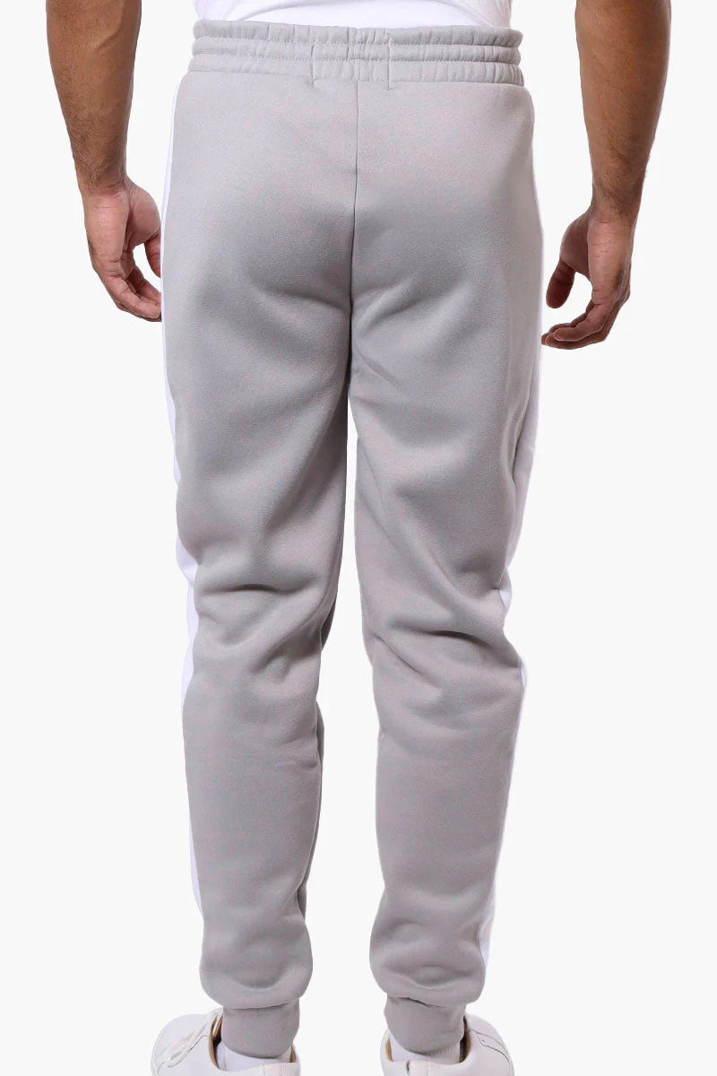 Essentials Super Triple Goose Side Stripe Tie Waist Joggers - Grey - Image 3