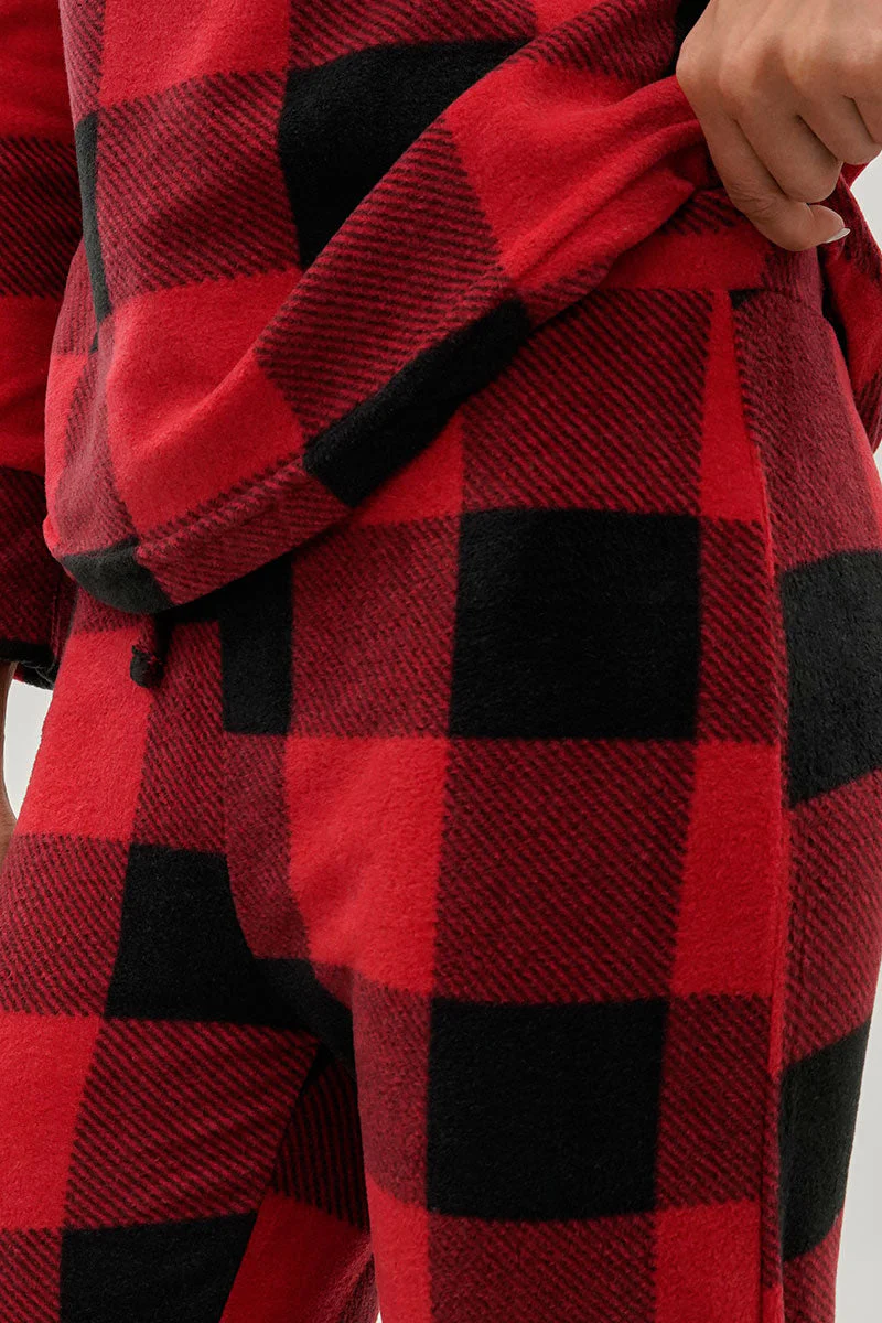 Canada Weather Gear Plaid Jogger Pajama Pants - Red - Image 4