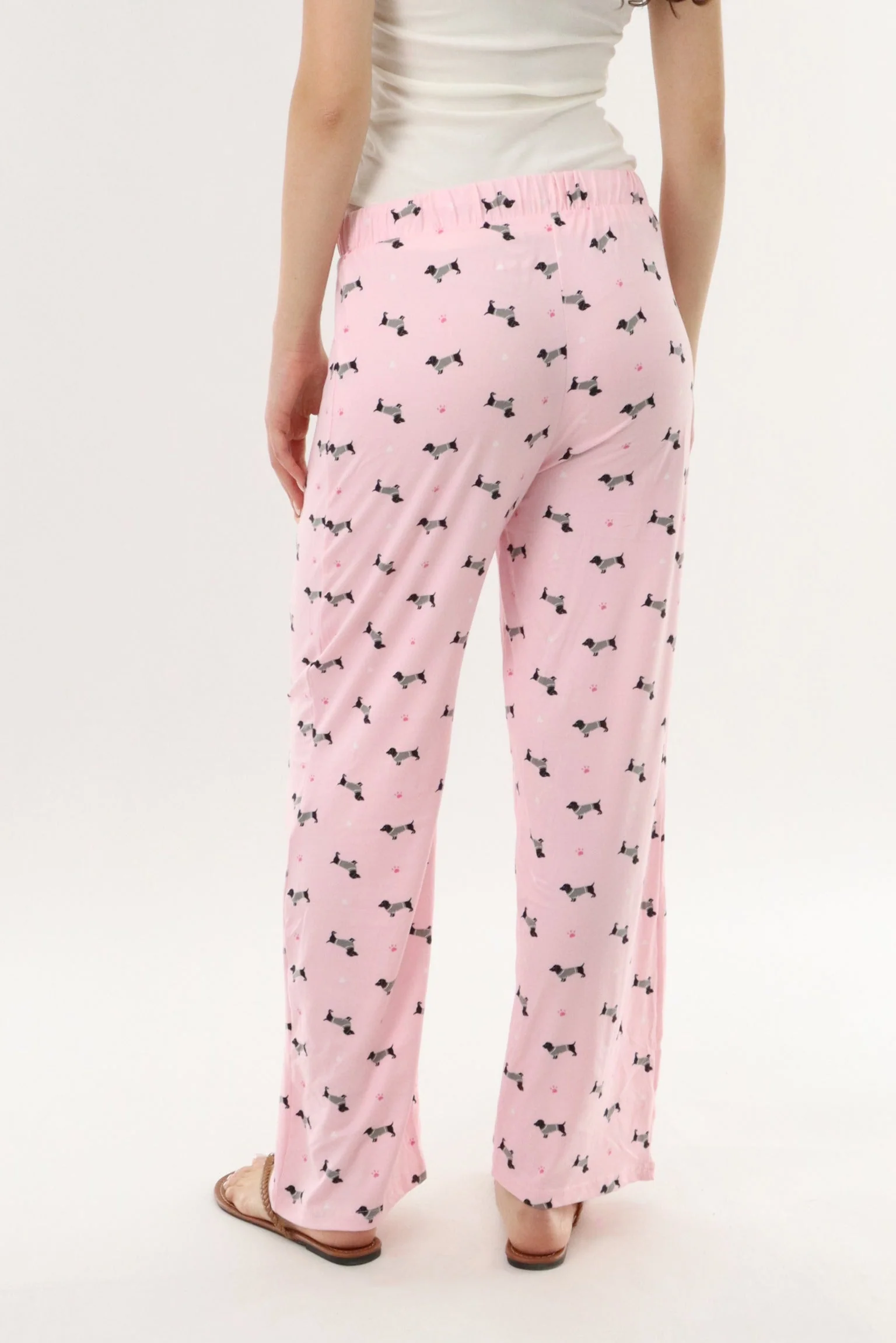 Canada Weather Gear Dog Print Long Pajama Pants - Pink - Image 3