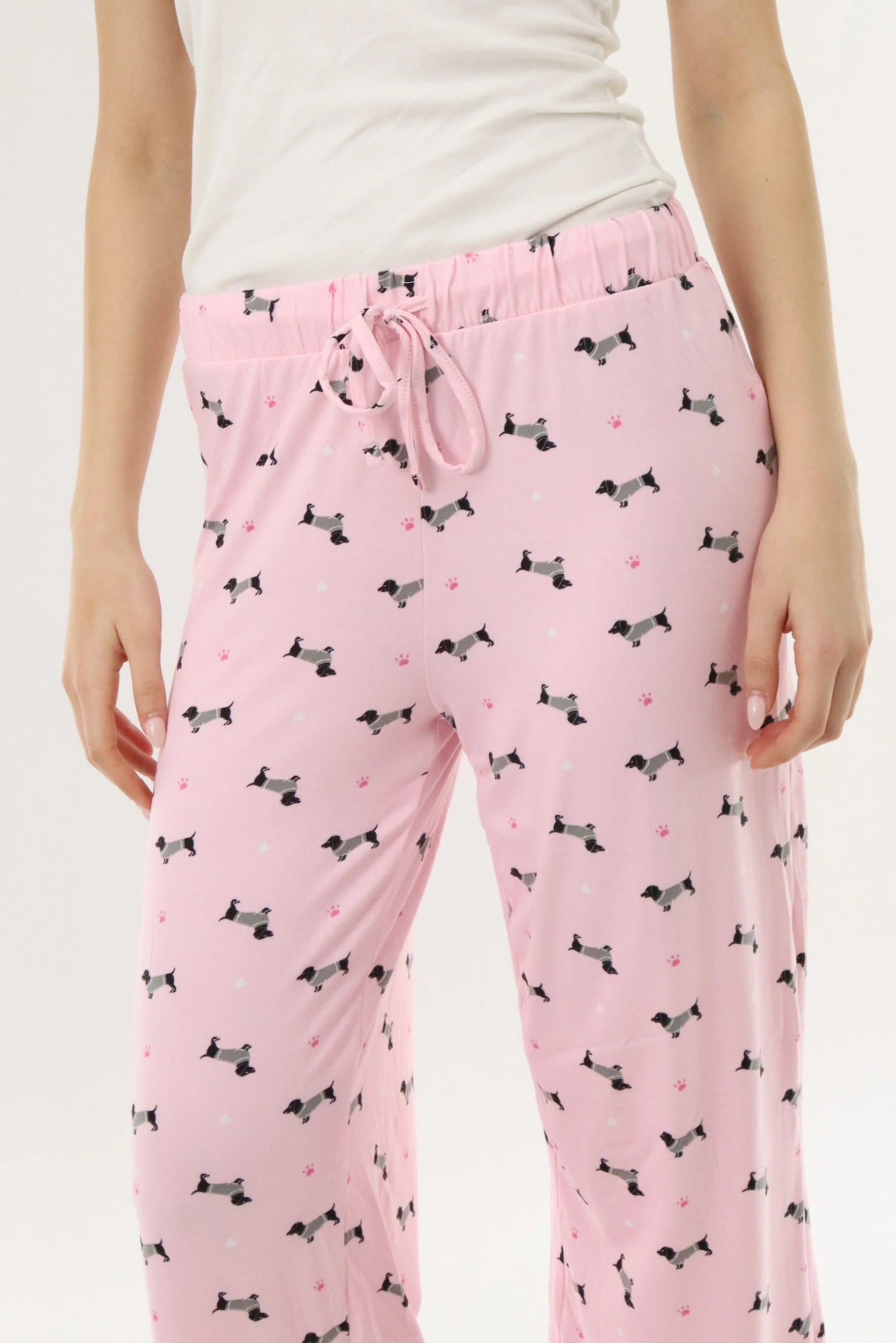 Canada Weather Gear Dog Print Long Pajama Pants - Pink - Image 4