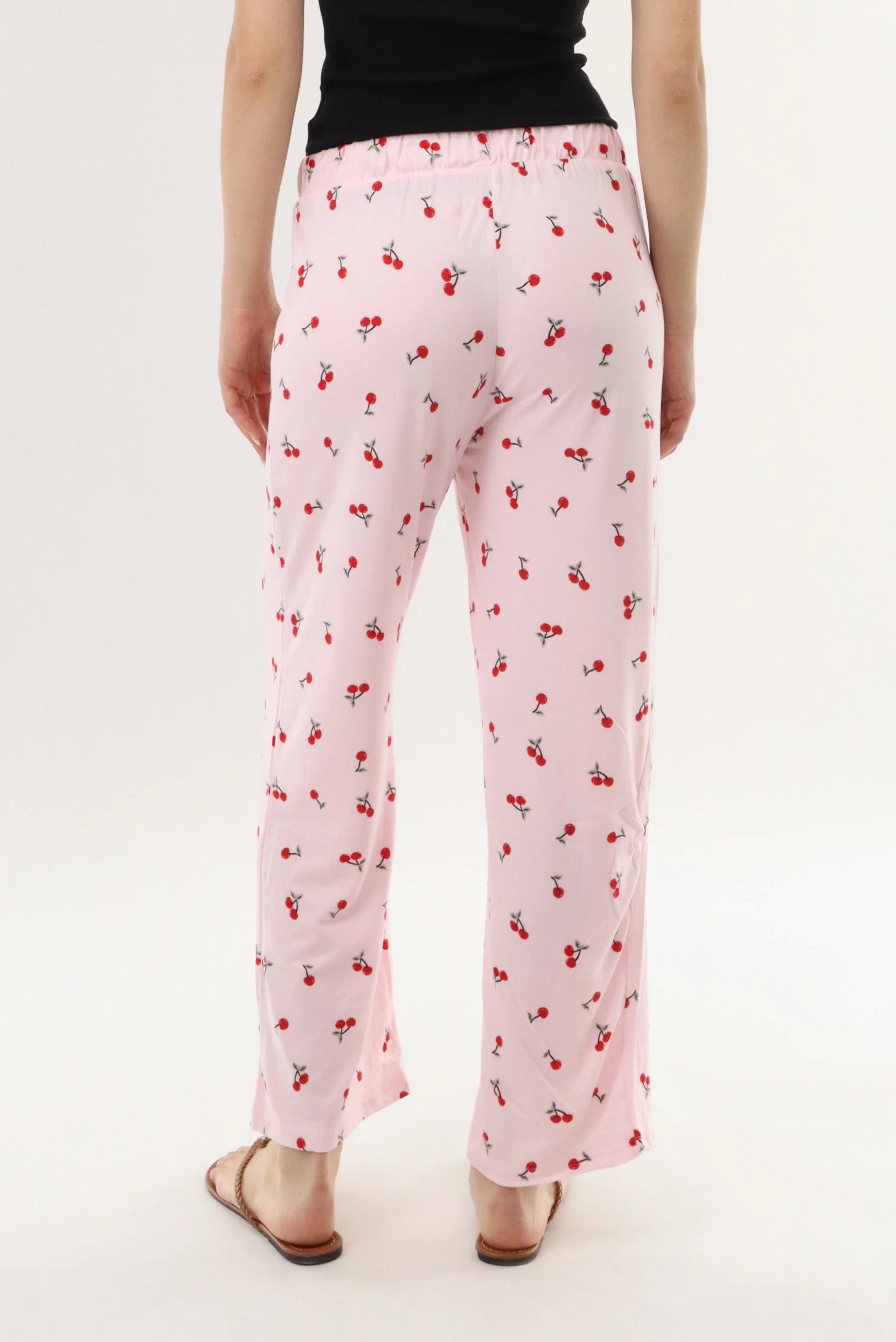Canada Weather Gear Cherry Print Long Pajama Pants - Pink - Image 3